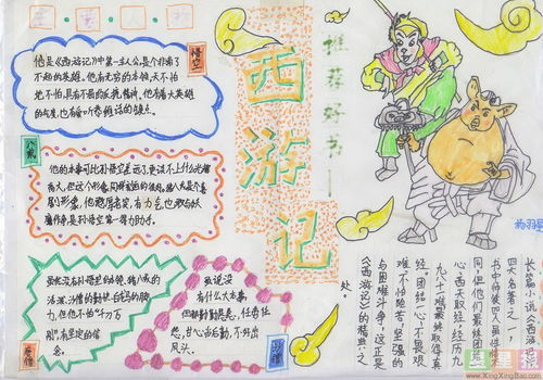 西游记手抄报图片清晰 易画，西游记手抄报图片清晰孙悟空