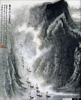 李可染山水画用墨的特点，李可染山水画大全