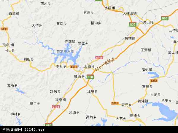 湖州到安庆太湖自驾车的最近路线地图