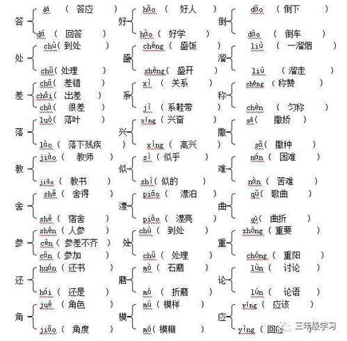 多音字有哪些?
