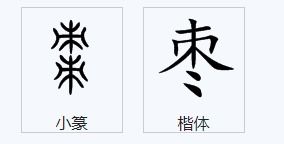 枣字的笔顺