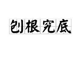 刨根问底拼音和意思