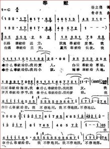 无私奉献的歌词，奉献的歌词图片
