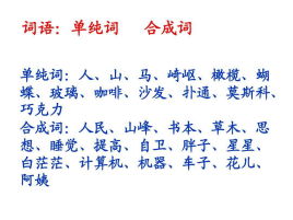 单纯词名词解释，单纯词是由单音节语素构成的