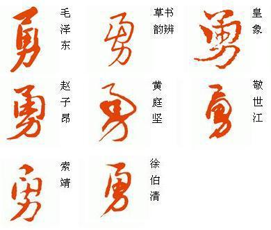 勇怎么写