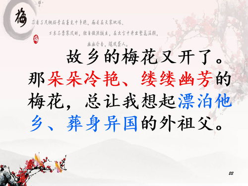 小学五年级上册课件:《梅花魂》