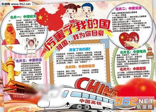 厉害了我的国手抄报模板，厉害了我的国手抄报文字内容简单