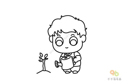 幼儿植树节简笔画大全，幼儿植树节画报