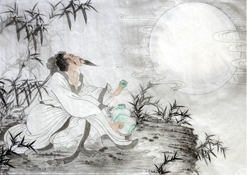 把酒问姮娥被白发，把酒问姮娥下一句