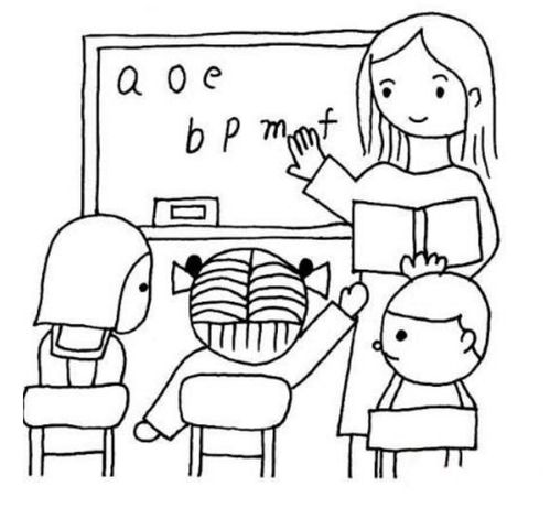 简笔画教室内图片