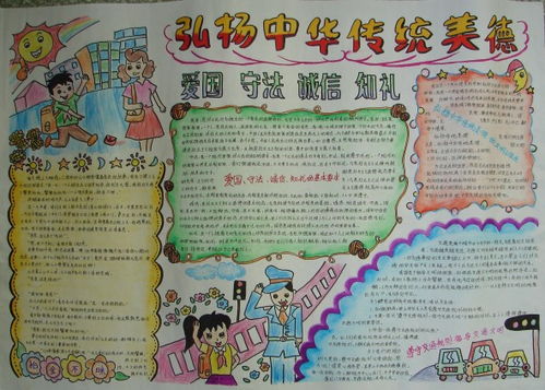发扬传统文化弘扬民族精神小学生手抄报 民族精神手抄报