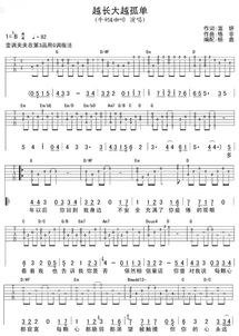 吉他入门歌曲简谱用英语怎么说