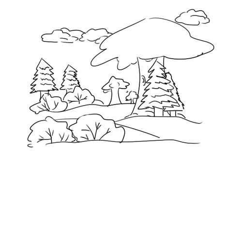 秋天的树有什么变化简笔画