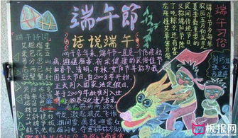 端午节粽飘香黑板报 端午节黑板报图片素材
