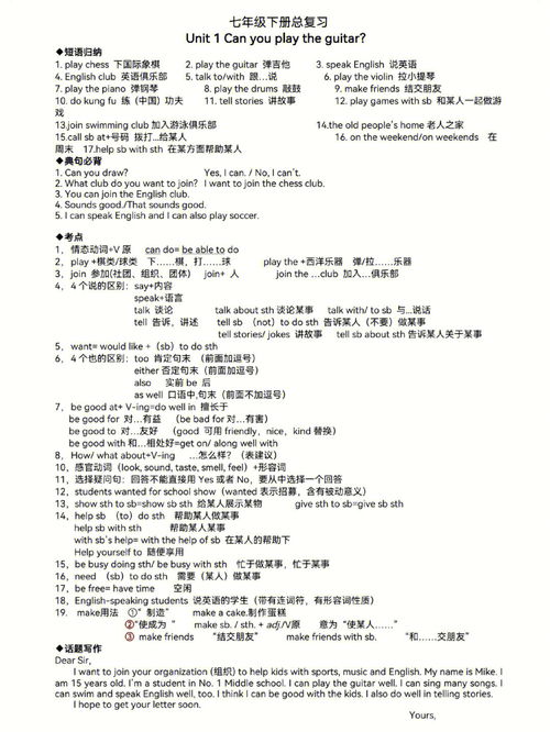 初中英语知识点总结