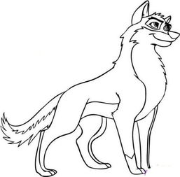 大灰狼简笔画