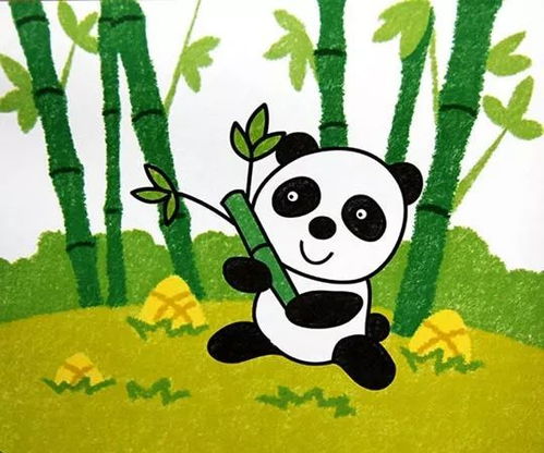 熊猫儿童画教案，熊猫儿童画 简单