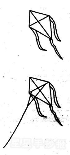 画风筝的图片简笔画带颜色的，画风筝的图片简笔画金鱼怎么画