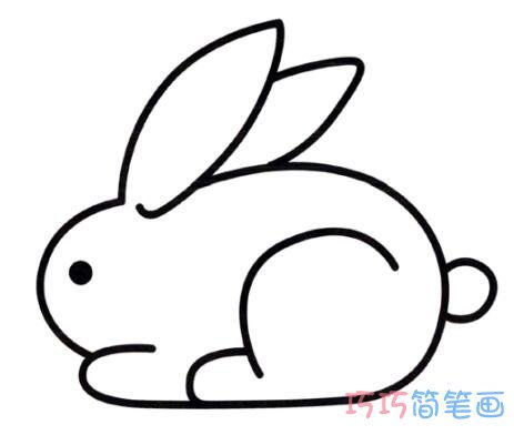 小白兔简笔画彩色，小白兔简笔画图片 可爱