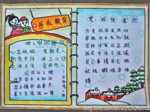 养成教育手抄报怎么画