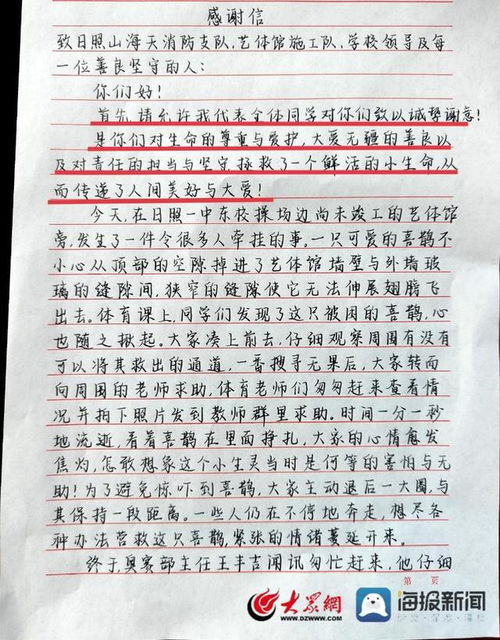 个人感谢信