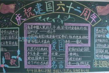 国庆节黑板报文字内容初中，国庆节黑板报文字内容大全
