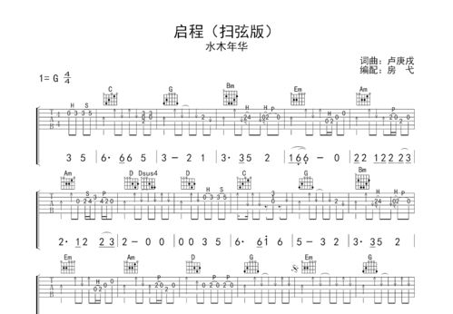 启程吉他谱原版，启程吉他谱原版solo谱子