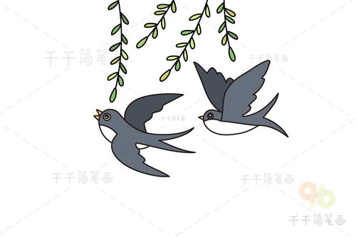 美丽的春天简笔画彩色，美丽的春天简笔画 简单