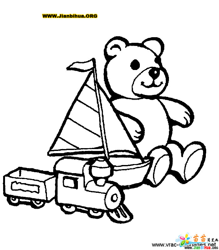 玩具简笔画图片带颜色，儿童玩具简笔画