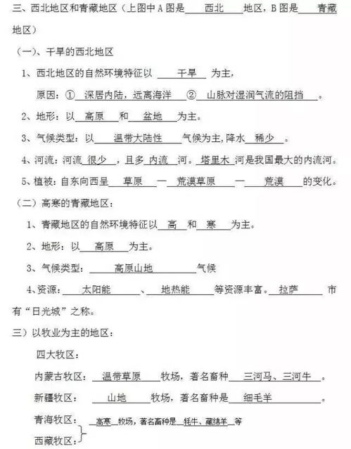 初中生地会考重点知识有哪些