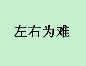 左右为难的意思
