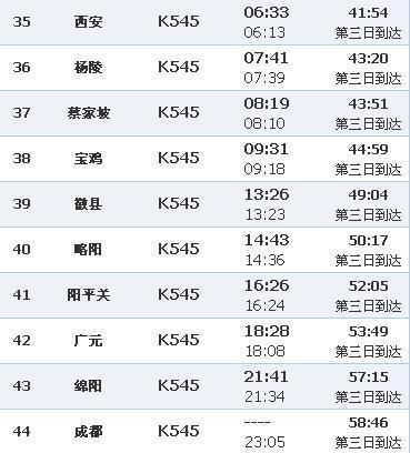 k548列车时刻表查询，k548列车时刻表价格