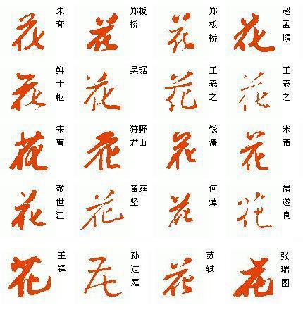 花字怎么写好看又漂亮，隶书花字怎么写