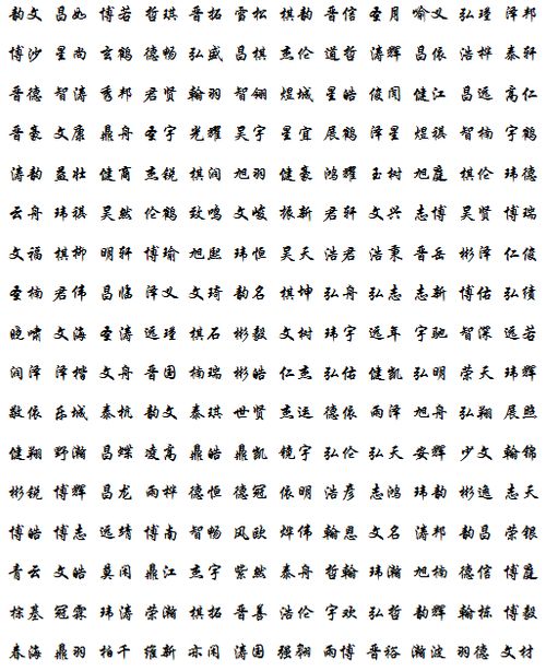杨姓男孩的名字