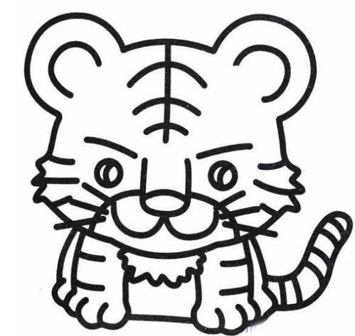 三步画小老虎怎么画