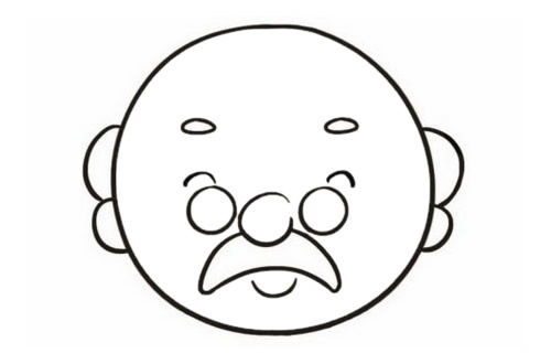 如何画出可爱的老爷爷