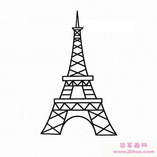 巴黎铁塔简笔画 素描，巴黎铁塔简笔画图片大全大图