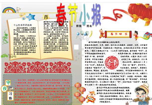 春节电子小报怎么做，春节电子小报模板兔年