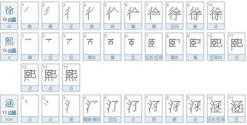 徐的笔画