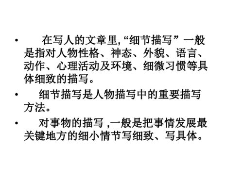 细节描写是什么?