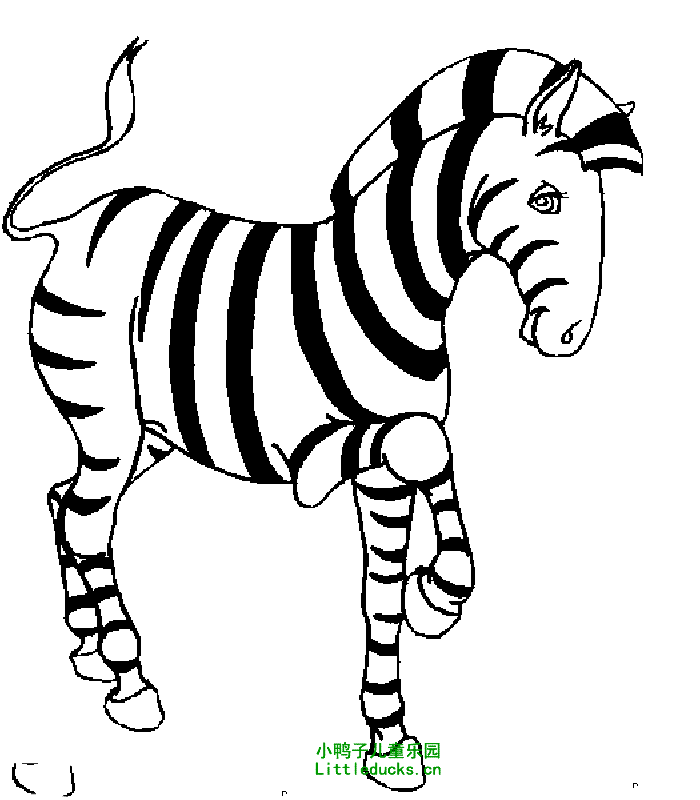 斑马简笔画彩色，斑马简笔画怎么画