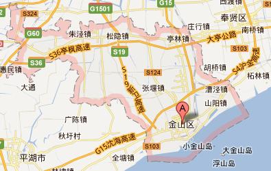 谁有上海金山的划分图(详细的)