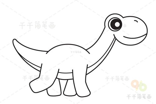 卡通恐龙怎么画