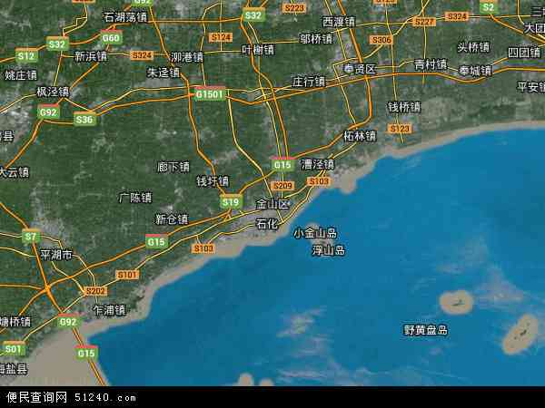 上海金山地图全图，上海市金山区地图