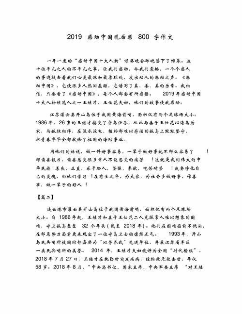 感动中国观后感