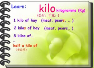 公斤的英文是什么