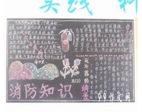 高中春季防火黑板报 高中黑板报图片素材