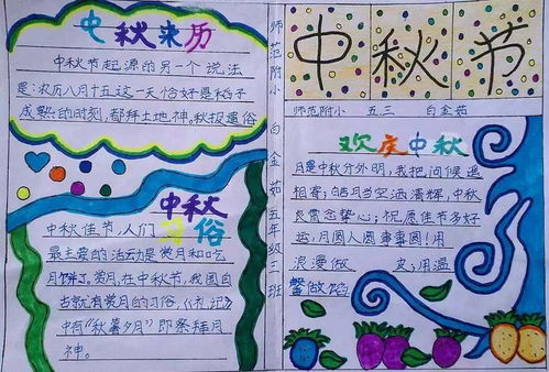 中秋节手抄报图画多，欢度中秋节手抄报图片