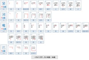 嘴的笔画顺序