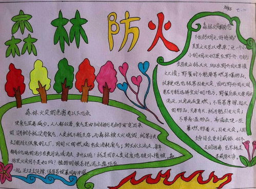 森林防火手抄报内容100字，森林防火手抄报怎么画